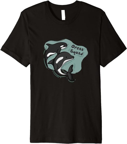 Orca Squad Cute Sea Animal Whales Funny Saying Premium T-Shirt