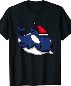 Orca Pixelated Christmas - Funny Orca Xmas T-Shirt