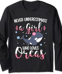 Funny Orca Lover Graphic for Women Girls Kids Orca Lover Long Sleeve T-Shirt