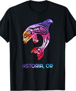 Astoria Oregon PNW Native American Indian Orca Killer Whale T-Shirt